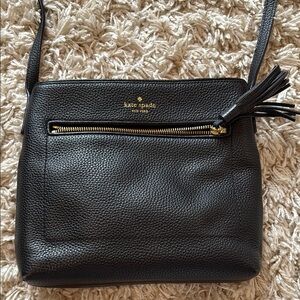 Kate Spade Black Crossbody Bag with Gold Accents